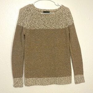 Anthropologie Brown and Cream Sweater